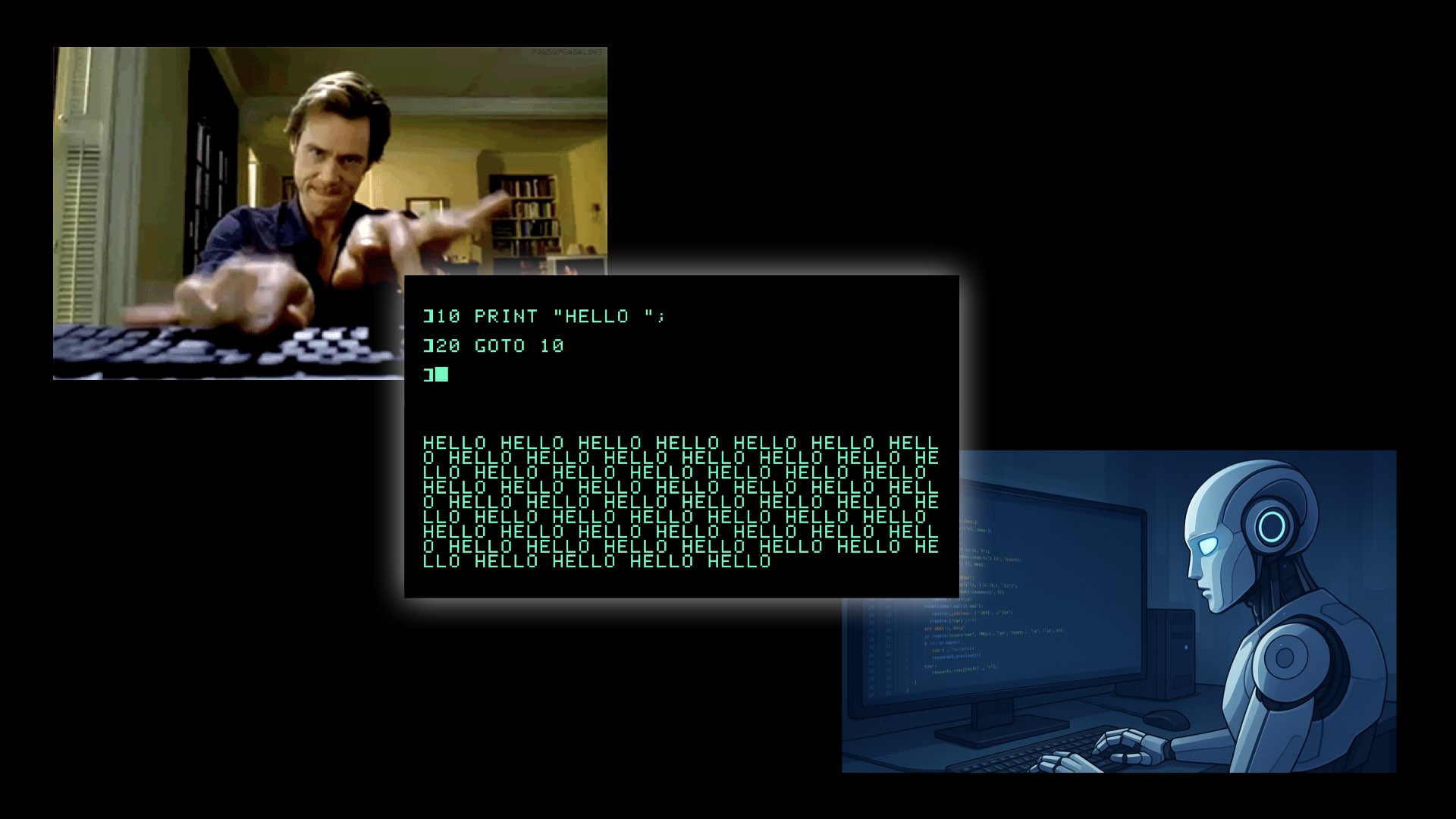 A slide showing all three previous images together.